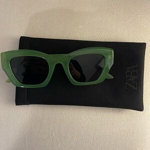 Green Zara Sunglasses with Case